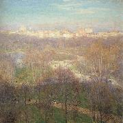 Metcalf, Willard Leroy Early Spring Afternoon-Central Park oil
